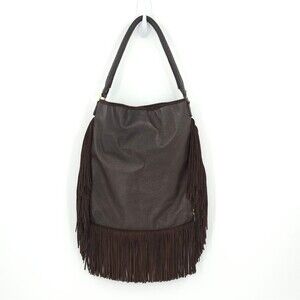 Tory Burch Brown Fringe Shoulder Bag
